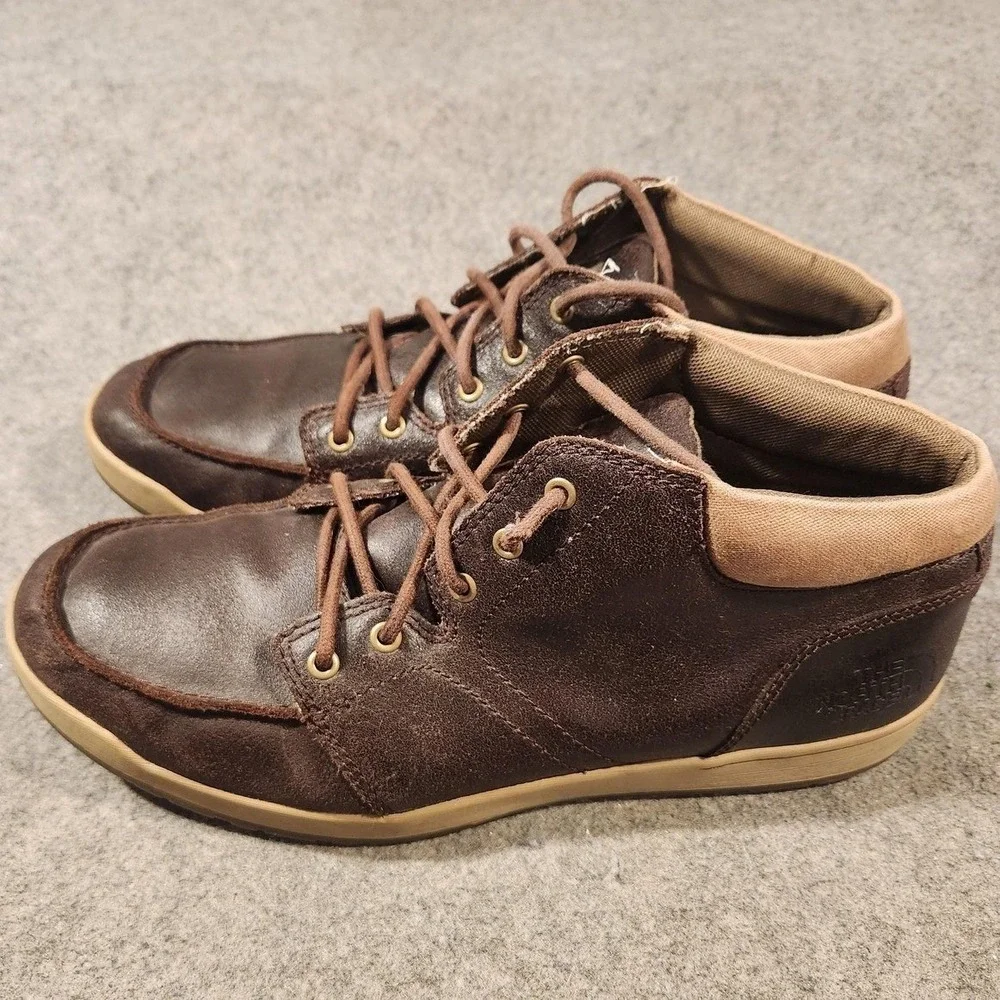 The North Face Shoes Mens Size 11.5 Brown Leather Chukka Sneakers NF0A2T4J